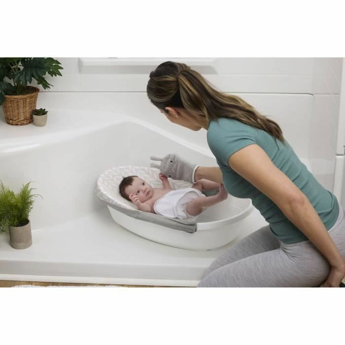 Ingenuity Baignoire bébé Sylvi évolutive Blanc et Taupe