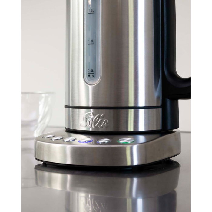 Solis Vario Temp Kettle 5516 Bouilloire avec sélection de température, Argent