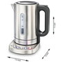 Solis Vario Temp Kettle 5516 Bouilloire avec sélection de température, Argent