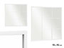 Giftdecor Miroir Ventanal Blanc 90x90 cm Métal et Verre