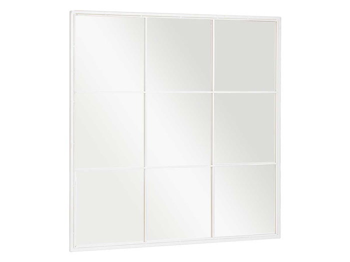 Giftdecor Miroir Ventanal Blanc 90x90 cm Métal et Verre Giftdecor Miroir Ventanal Blanc 90x90 cm Métal et Verre