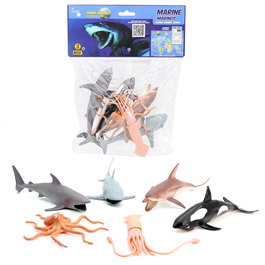 Tachan Blister Océano 6 Pièces 7104 - 6 Animaux Thématiques Plastique, Curiosité et Apprentissage de la Nature, À Partir de 3 Ans