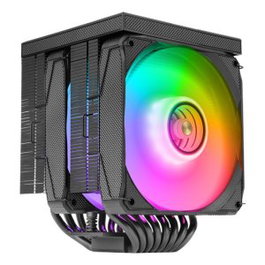 Mars Gaming MCPU-LCDPRO Ventilateur avec Dissipateur CPU Double Tour 380W TDP 8 Heatpipes LCD ARGB Noir