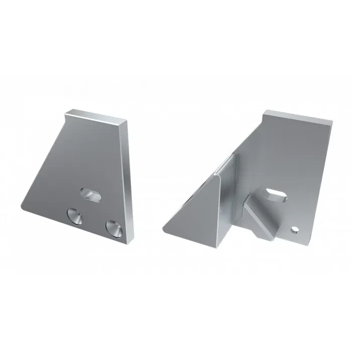 Bouchon de Fin de Profil Type I10 pour Verre 10mm - Aluminium Argenté Gauche