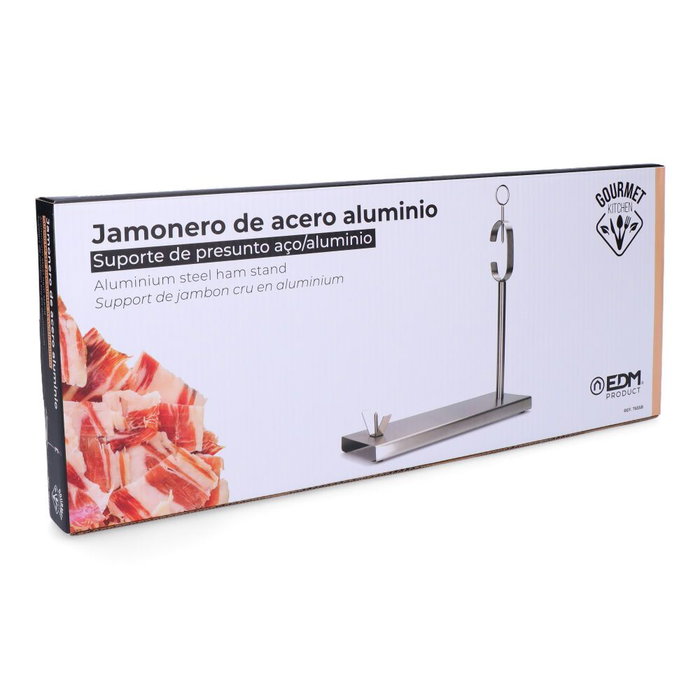Gourmet Kitchen Jamonero métallique 40 x 16,5 x 42 cm chromé Gourmet Kitchen Jamonero métallique 40 x 16,5 x 42 cm chromé