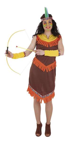 Creaciones Llopis - Déguisement Adulte Indien Coloré avec Robe, Poignets et Ceinture - Taille L Creaciones Llopis - Déguisement Adulte Indien Coloré avec Robe, Poignets et Ceinture - Taille L