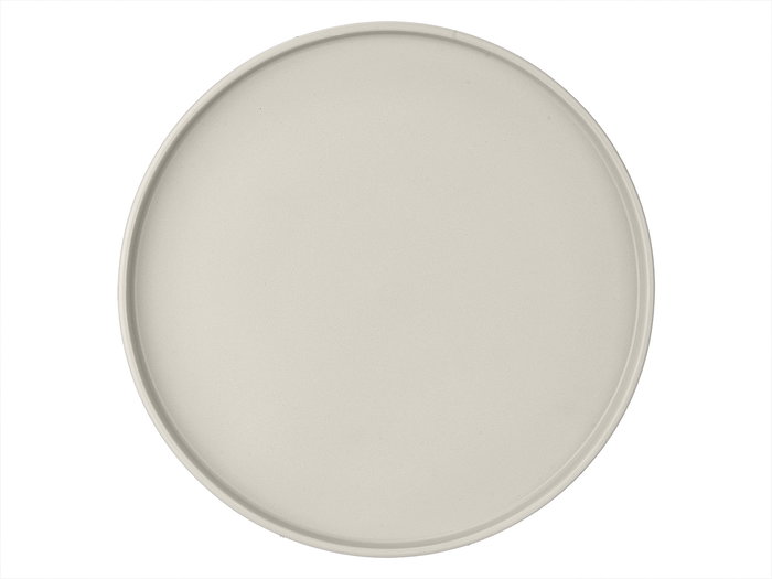 Vessia assiette plate ceramica 26 cm lisse gris (Set de 12)