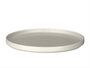 Vessia assiette plate ceramica 26 cm lisse gris (Set de 12)