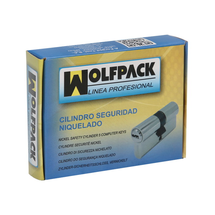 Wolfpack Cilindro Seguridad 35x35 Leva Larga Niquelado avec 5 clés Wolfpack Cilindro Seguridad 35x35 Leva Larga Niquelado avec 5 clés