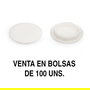 HERRAJES ALK Tapa Ag. 18Mm Blanco (100U)