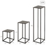 Set de 3 Tables Gigognes Max Home 30 x 90 x 30 cm