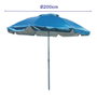 Marbueno Parapluie de Jardin Acier 6 Baleines D140 cm Nylon Bleu Clair pour Jardin, Piscine et Plage MARBUENO SUMMER 10470AC