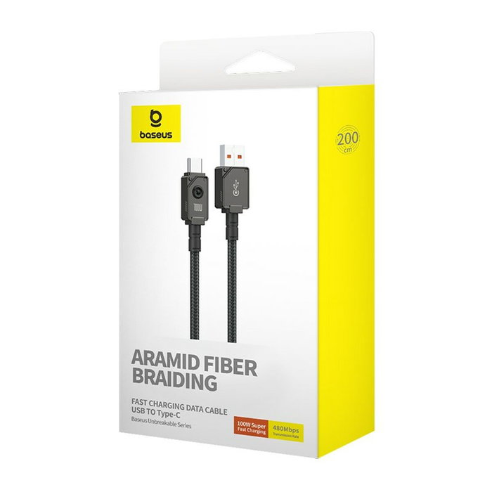 Baseus Câble USB A vers USB-C Noir 2 m