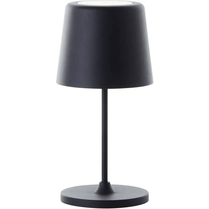 Brilliant Lampe à poser extérieure KAAMI BRILLIANT LED 2W, noir, IP44, rechargeable USB, dimmable, 310 lm, 3000K