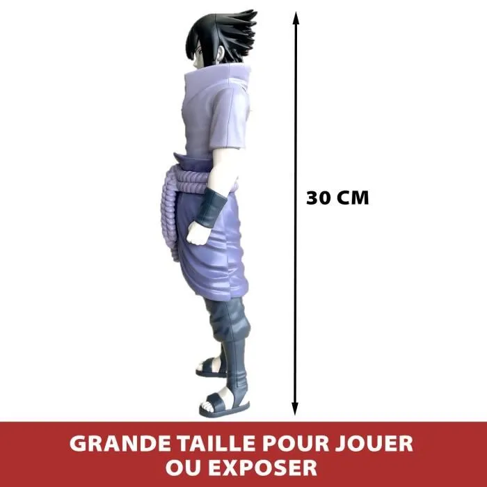 Bandai Anime Heroes Figurine articulée Mega 30 cm Sasuke Uchiwa Naruto Shippuden Grande figurine collection