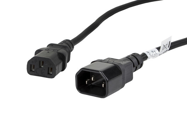 Lanberg Rallonge Alimentation IEC320 C13 à C14 1.8m Noir pour PC Lanberg Rallonge Alimentation IEC320 C13 à C14 1.8m Noir pour PC
