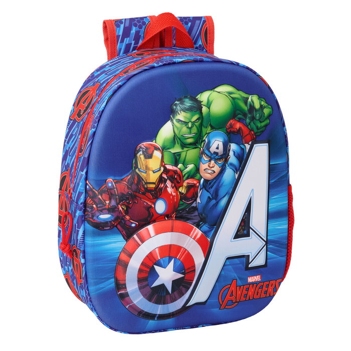 Sac à dos enfant The Avengers Rouge Bleu foncé 27 x 33 x 10 cm 3D Sac à dos enfant The Avengers Rouge Bleu foncé 27 x 33 x 10 cm 3D