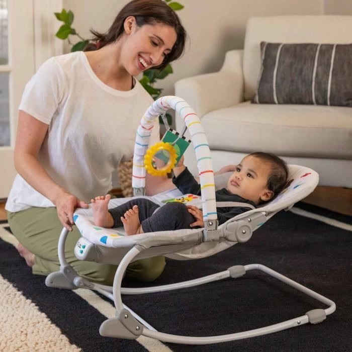 Baby Einstein Transat bébé balancelle électrique évolutif 3-en-1 Dean's Discovery Spot