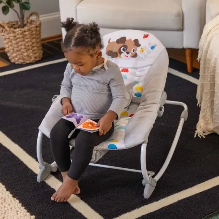 Baby Einstein Dean - Transat balancelle electrique 3-en-1, siège évolutif 0-30 mois, avec arche amovible, 3 positions, mélodies et vibrations