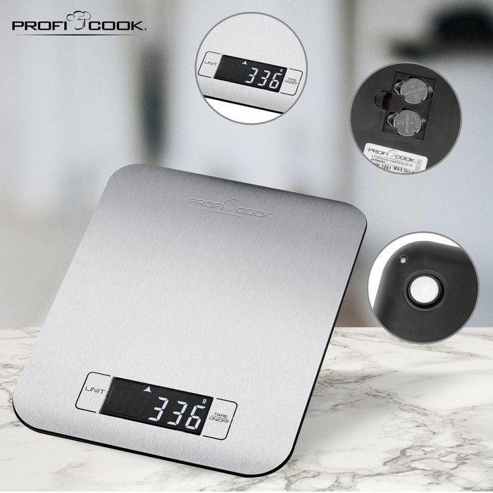 Proficook PC-KW 1061 Balance de cuisine numérique en acier inoxydable