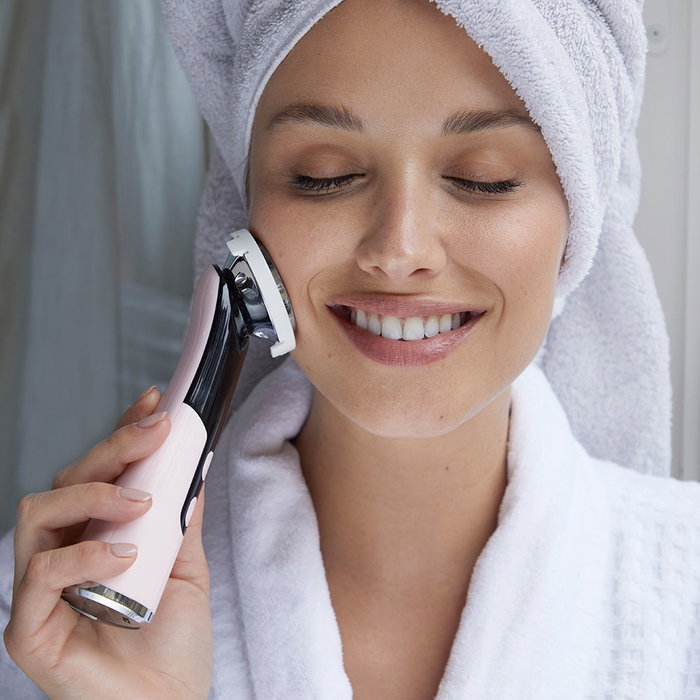 Paloma Beauties - Appareil Facial de Soin Anti-Age par Radiofréquence et Ultrasons avec EMS et Lumière Rouge - Rechargeable USB