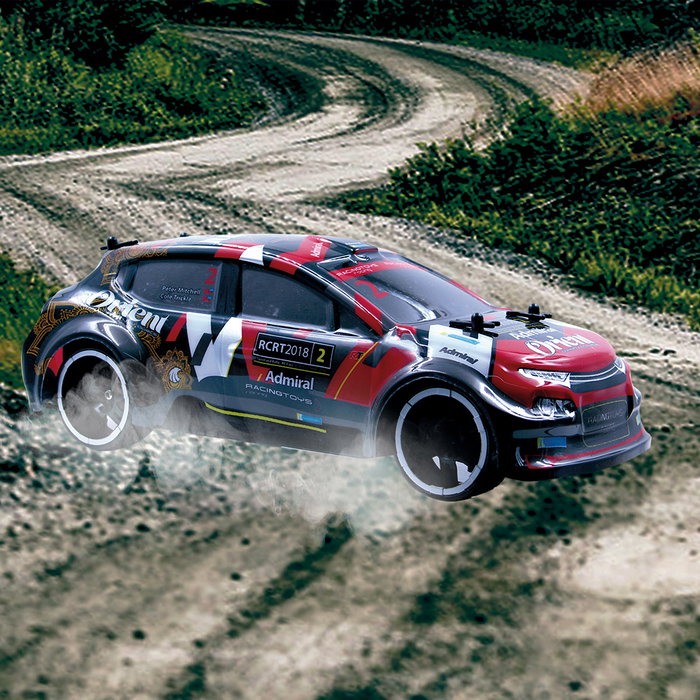 Tachan Coche R/C Rally Extreme 1:16 T01015 - Voiture radiocommandée rallye, échelle 1:16, fréquence 2,4 GHz, vitesse 12 km/h, alimentation 3xAA (non incluses)
