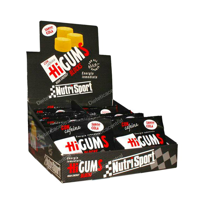 NUTRISPORT Higums Sabor Citrico con Cafeina Expositor 20 sachets - Gommes énergétiques citron-caféine NUTRISPORT Higums Sabor Citrico con Cafeina Expositor 20 sachets - Gommes énergétiques citron-caféine