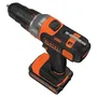 Black+Decker Perceuse visseuse sans fil 18V 2 batteries 1.5Ah chargeur mallette MT218KB-QW