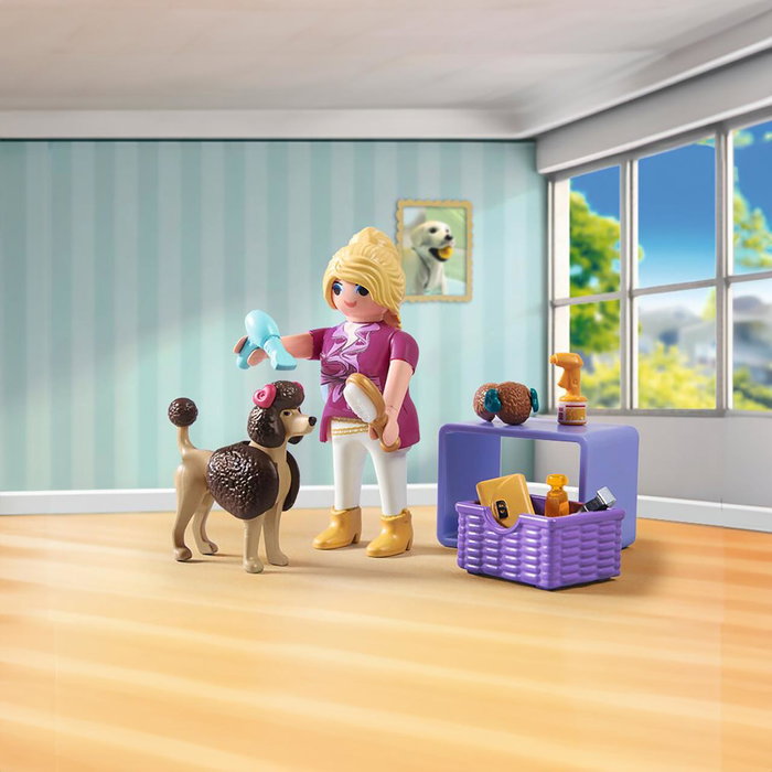 Playmobil Toiletteuse avec caniche et accessoires 71747 My Life