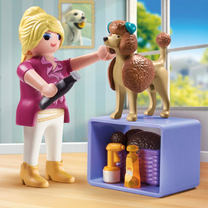 Playmobil Toiletteuse avec caniche et accessoires 71747 My Life