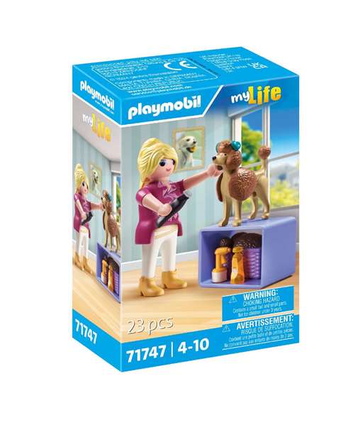 Playmobil Toiletteuse avec caniche et accessoires 71747 My Life