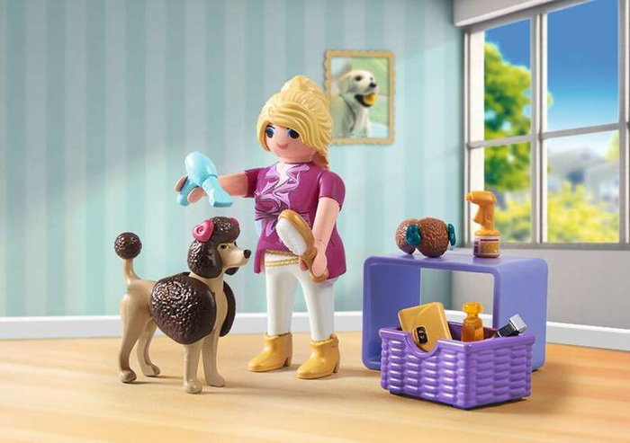 Playmobil Toiletteuse avec caniche et accessoires 71747 My Life