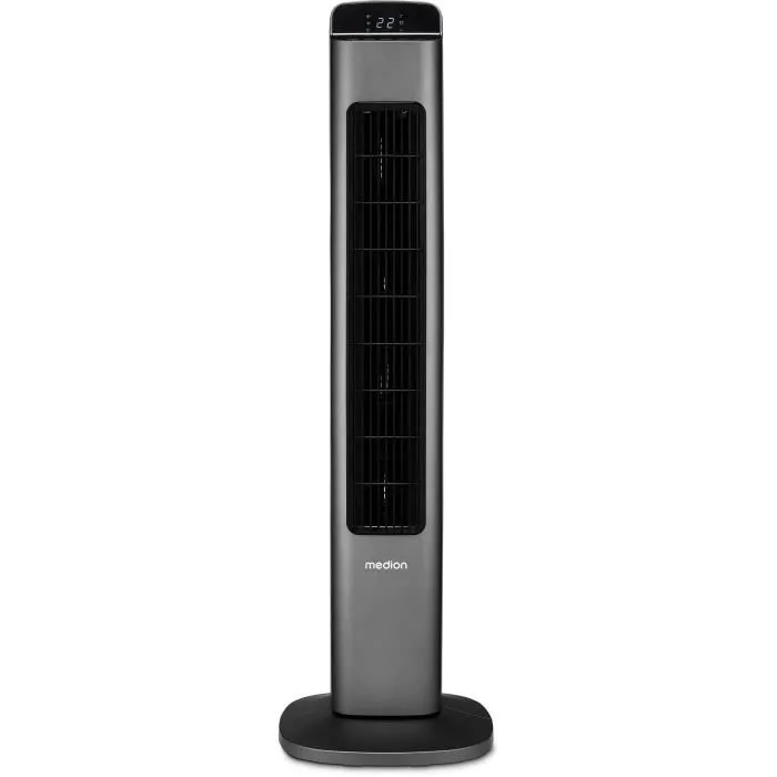 Medion Ventilateur colonne 91 cm 47 W 5 vitesses Oscillation 80° Télécommande Noir Medion Ventilateur colonne 91 cm 47 W 5 vitesses Oscillation 80° Télécommande Noir