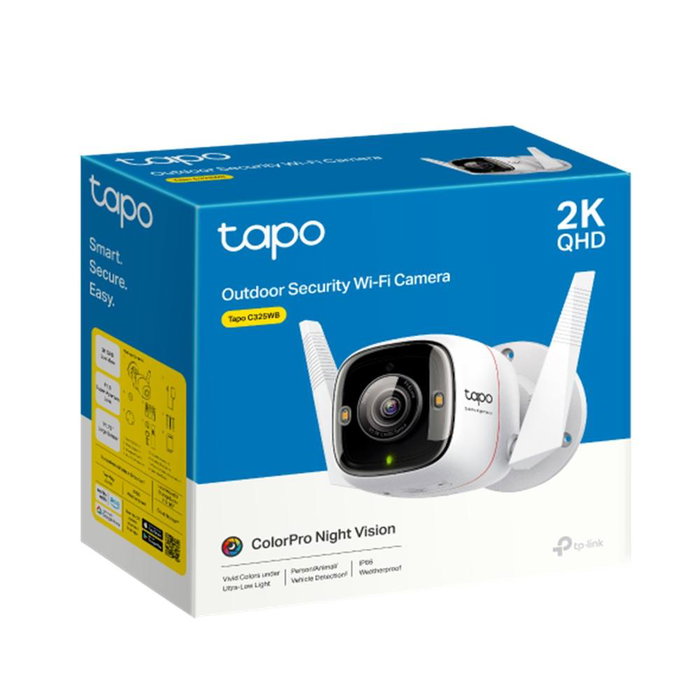 TP-Link Tapo C325WB Caméra de surveillance extérieure 2K QHD ColorPro