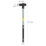 WOLFPACK LINEA PROFESIONAL Masse à tranche avec manche fibre de verre 3 kg