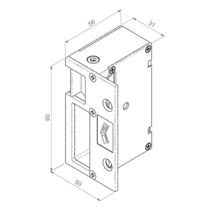JIS Serrure Électrique 1093 Réversible Automatique Surposection Horizontale