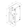 JIS Serrure Électrique 1093 Réversible Automatique Surposection Horizontale