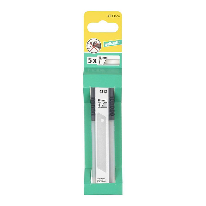 Wolfcraft Lames de sécurité 18mm, 5 pcs Wolfcraft Lames de sécurité 18mm, 5 pcs
