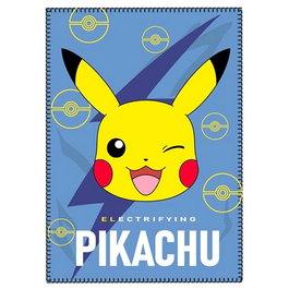 NINTENDO - Couverture polaire Pikachu Pokémon, 100 x 140 cm, 180 g, 100 % polyester
