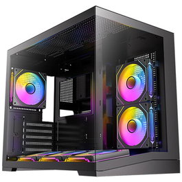 Antec CX M3 ARGB Boîtier Mini Tower, Noir, Verre Trempé, 6 Ventilateurs ARGB