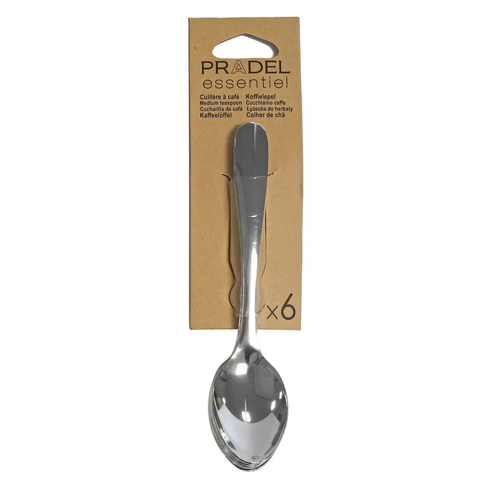 Pradel Set 6 Cucharas Postre Ondine Acero Inox Brillo 18-0 - 1 mm