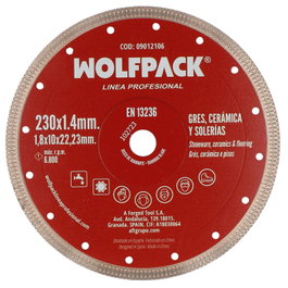 WOLFPACK LINEA PROFESIONAL Disque Diamanté Ø 230 mm pour Porcelaine et Grès
