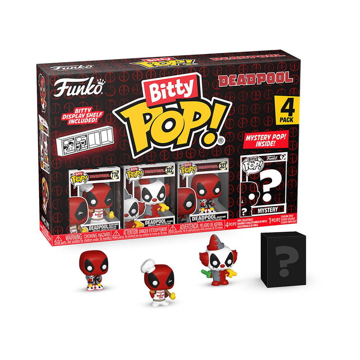 FUNKO Bitty Pop! Marvel Deadpool Pack de 4 figurines