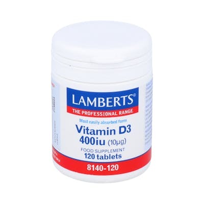 LAMBERTS Vitamina D3 400 UI 120 comprimés LAMBERTS Vitamina D3 400 UI 120 comprimés