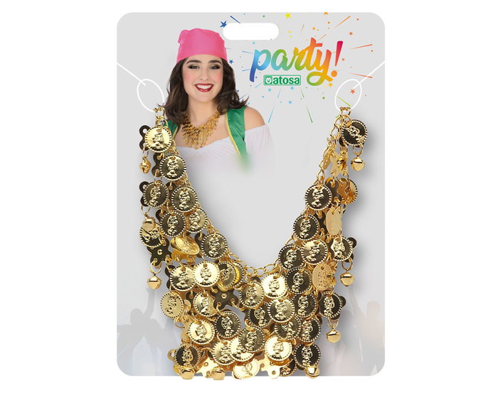 atosa Collier triangulaire doré avec pièces mobiles pour femme adulte atosa Collier triangulaire doré avec pièces mobiles pour femme adulte