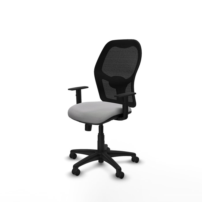PIQUERAS Y CRESPO Chaise Alocén Synchro Gris clair et Noir avec Accoudoir 1D