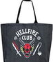 CERDÁ Sac shopping Stranger Things Hellfire Club XL Noir