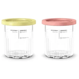 Ninja Lot de 2 pots CREAMi Deluxe NC502 de 709 ml avec couvercles