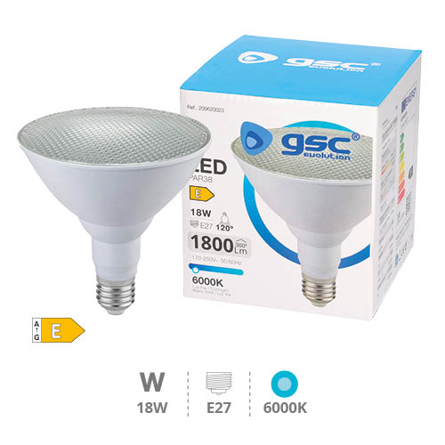 GSC Evolution Ampoule LED PAR38 18W E27 6000K IP65