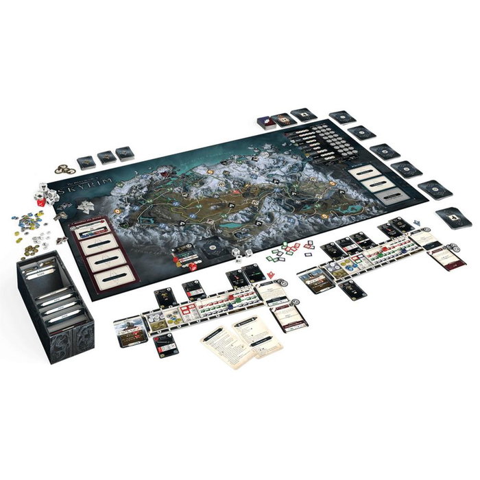 Asmodee Jeu d'Aventures The Elder Scrolls V: Skyrim - Jeu de Plateau Coopératif 1-4 Joueurs - Version Espagnole
